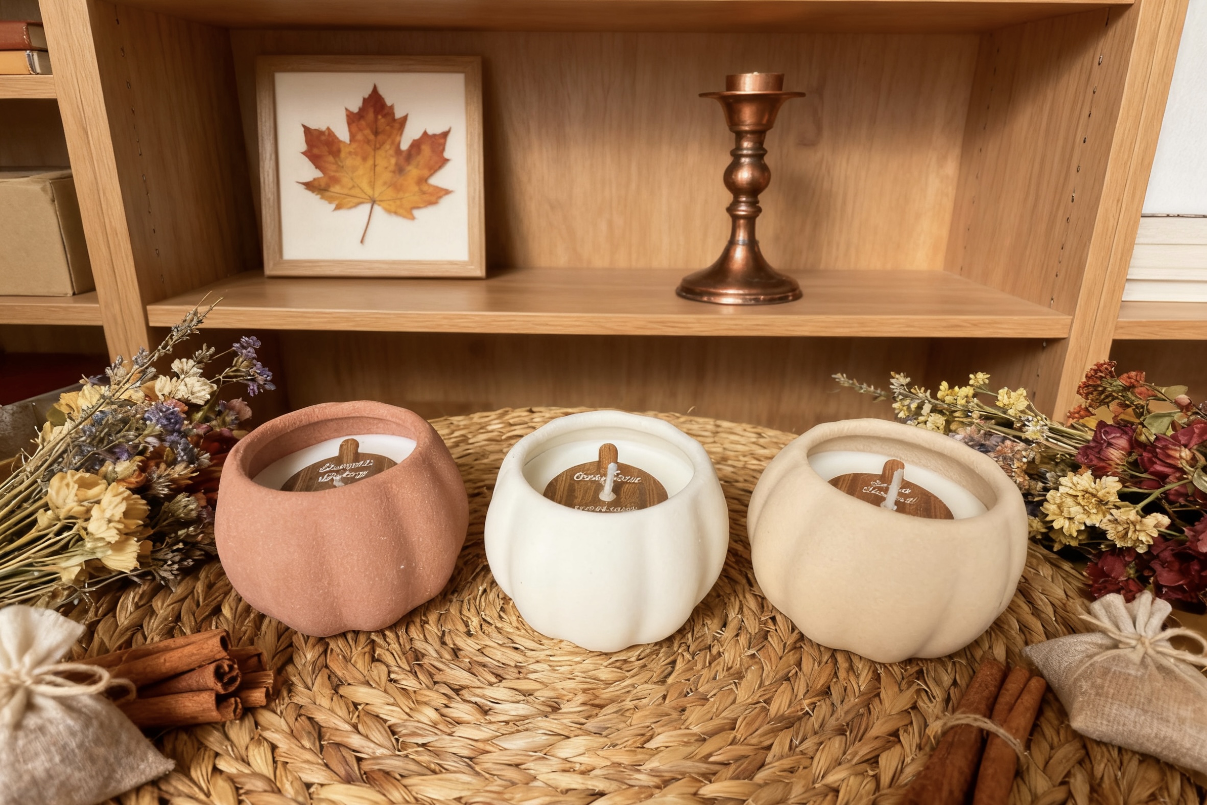 Fall Ceramic Pumpkin candle (115g wax fill)